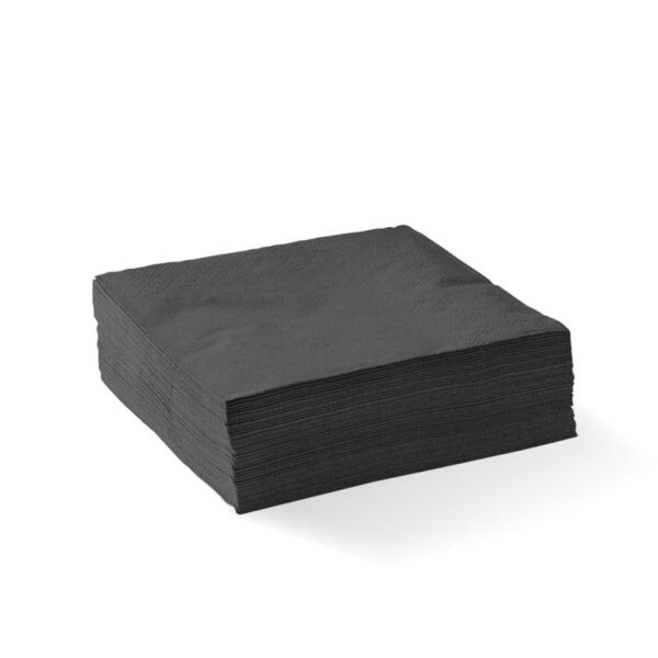 2PLY COCKTAIL BLACK NAPKIN