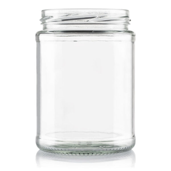 500ML FLINT GLASS PANELLED JAR