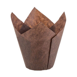 MUFFIN MOULDS FOLDED BROWN