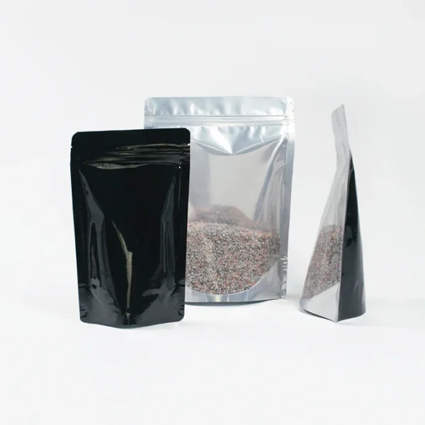 STAND UP POUCH CLR/SIL 500G