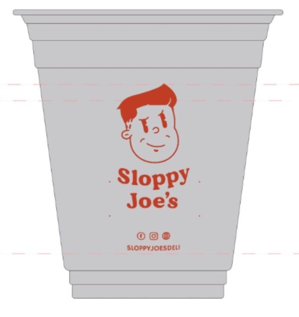 SLOPPY JOE  PET CUPS 14OZ