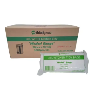 36L White Bin Liners