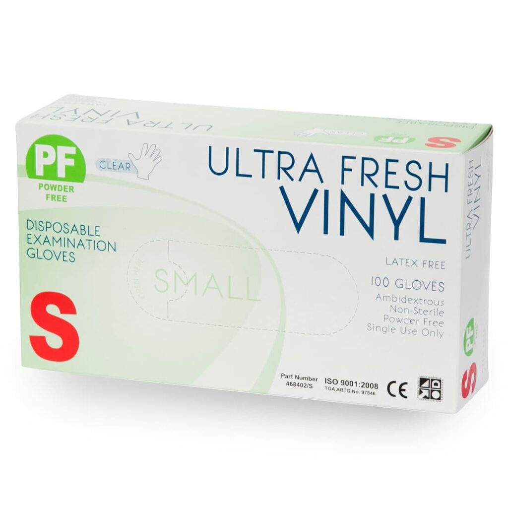 Glove Vinyl Clear P/free – The Paper Pack Company