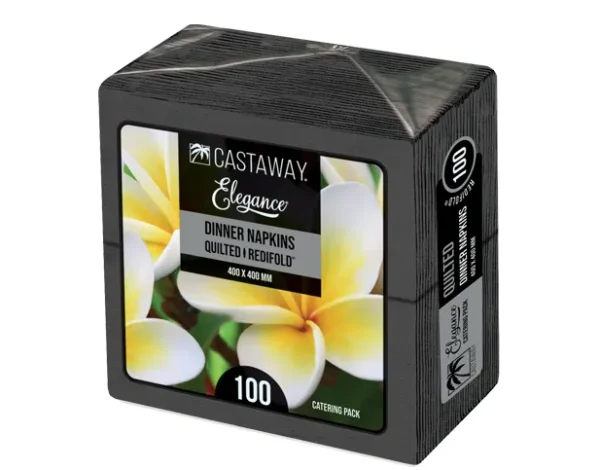 Elegance Dinner Napkins Black