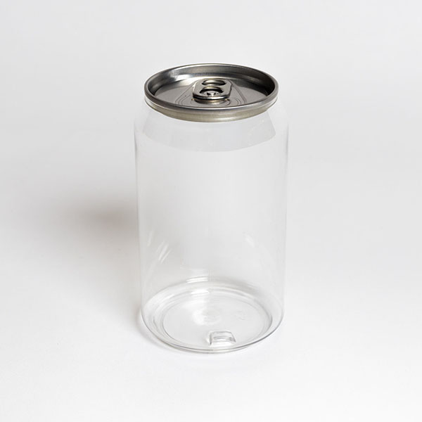 330ml Clear PET Short Can with Ring Tab Lid
