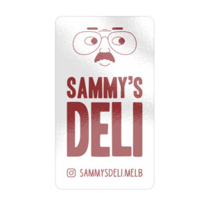 SAMMY'S 75x43MM CLEAR STICKERS