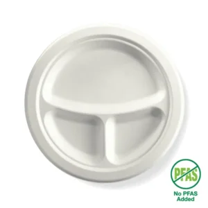 9" 3 COMPARTMENT ROUND PLATE