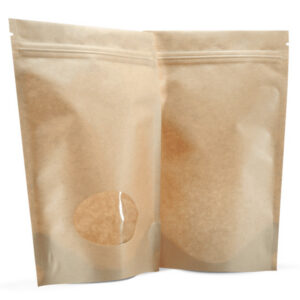 KRAFT PAPER STAND UP W OVAL WI